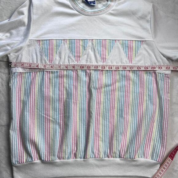 Cape Cod Sportswear vintage rainbow pastel pants & Top set size 12 petite - Picture 3 of 8